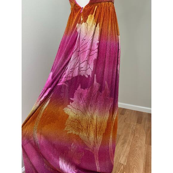 Dress The Population Meredith Metallic Ombré Plissé Gown size XS - Picture 6 of 7